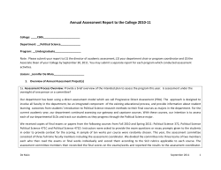 PoliSci assessment report 10 11