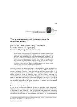 The phenomenology of empowerment in collective action.