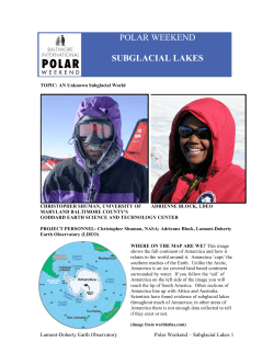 An Unknown Subglacial World