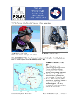Norway-U.S. Scientific Traverse of East Antarctica -