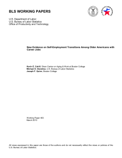 New Evidence on Self-employment Transitions Among Older Workers with Career Jobs