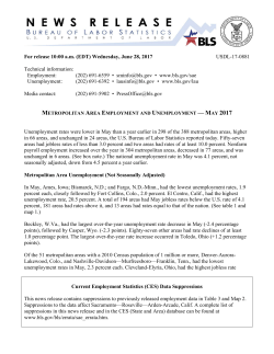 PDF version of Metropolitan Area Employment and Unemployment (Monthly)