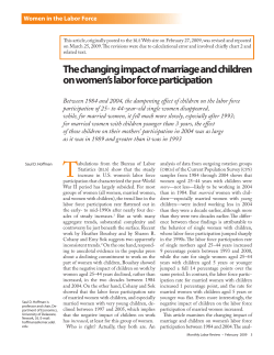 The changing impact of marriage and children on women's labor force participation