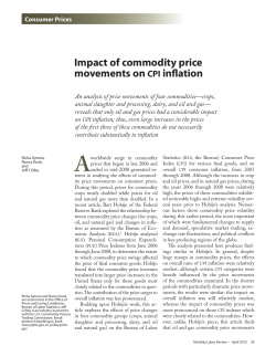 Impact of commodity price movements on CPI inflation