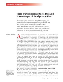 Price transmission effects through three stages of food production
