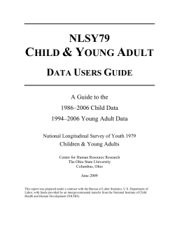 NLSY79 Child and Young Adult User's Guide