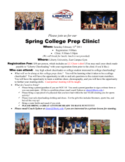 Liberty Cheerleading Spring College Prep Clinic