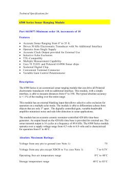 Sonar Ranging Module datasheet.