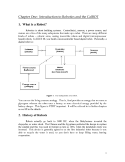 Introduction to Robotics and the CalBOT