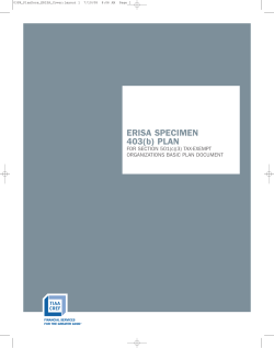 TIAA-CREF ERISA 403(b) BASIC PLAN DOCUMENT