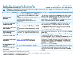 Summary of Benefits and Coverage