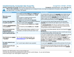 Summary of Benefits and Coverage