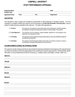 Staff Appraisal Form