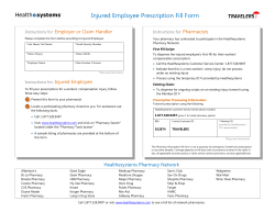 Injured Employee Prescription Fill Form