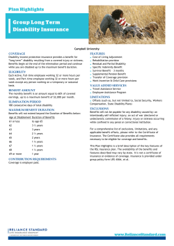 Plan Highlights