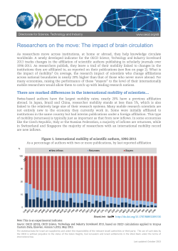 http://​www.​oecd.​org/​sti/​researchers-on-the-move-the-impact-of-brain-circulation.​pdf