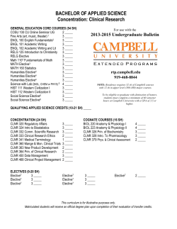 Bachelor of Applied Sciences Clinical Research Description and Requirements