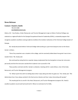 Handy selected as regional GOAL finalist