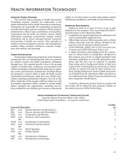 Health Information Technology Curriculum
