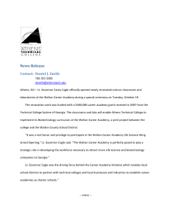 Lt. Gov. Cagle opens Life Science Wing at Walton Career Academy