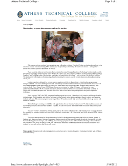 Biotechnology program plans summer academy for teachers