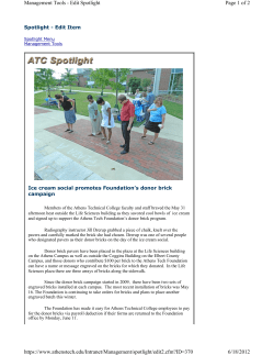 Ice cream social promotes Foundation&acirc;&euro;&trade;s donor brick campaign