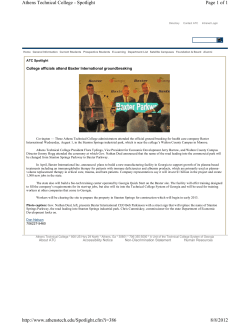 College officials attend Baxter International groundbreaking