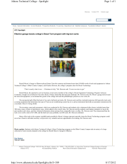 Elberton garage boosts college&acirc;&euro;&trade;s Diesel Tech program with big tool cache