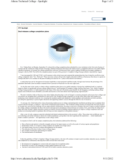 Deal releases college completion plans