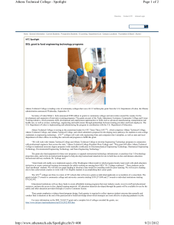 DOL grant to fund engineering technology programs