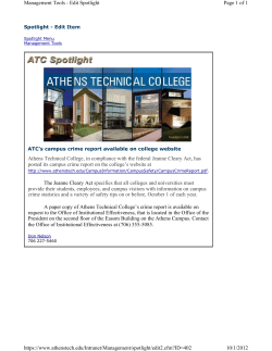 ATC&acirc;&euro;&trade;s campus crime report available on college website