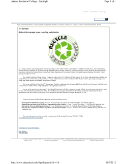 Biotech lab manager urges recycling participation