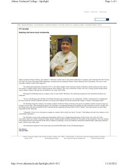 Aspiring chef earns local scholarship