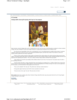 College staffer shares gift of giving with Toys for Tots program