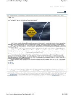 Emergency alert system conducts tornado warning test