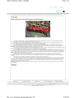 Greene chamber honors ATC Board member&acirc;&euro;&trade;s manufacturing plant