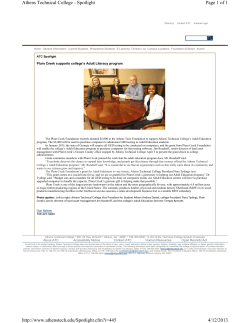 Plum Creek supports college&acirc;&euro;&trade;s Adult Literacy program