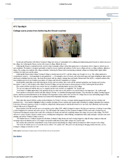 College earns praise from Achieving the Dream coaches