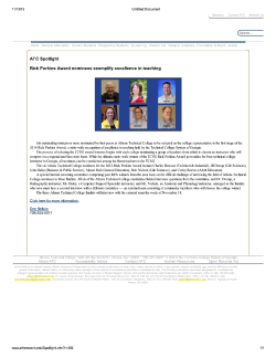 Rick Perkins Award nominees exemplify excellence in teaching