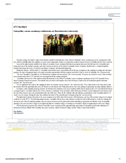 Caterpillar, career academy collaborate on Mechatronics internship