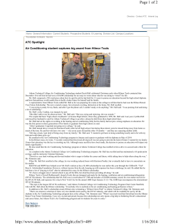 Air Conditioning student captures big award from Hilmor Tools