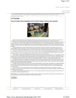 Home & Garden Show highlights work of Interior Design, Culinary Arts students