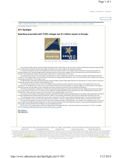 Spending associated with TCSG colleges has $1.2 billion impact in Georgia