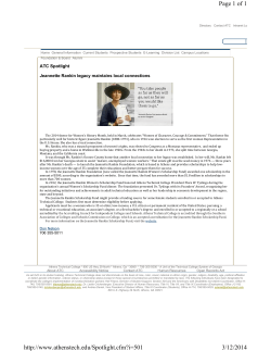 Jeannette Rankin legacy maintains local connections