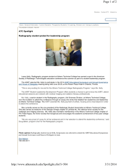 Radiography student picked for leadership program