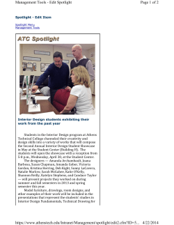 Interior Design students exhibiting their work from the past year