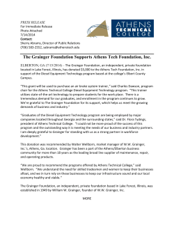 The Grainger Foundation Supports Athens Tech Foundation, Inc.