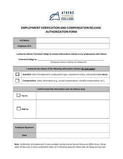 Employment Verification and Compensation Release Authorization Form