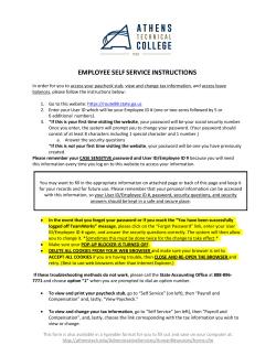 Employee Self Service Instructions