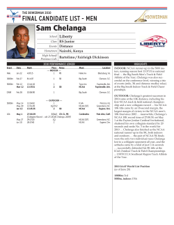 Sam Chelanga s Bowerman resume